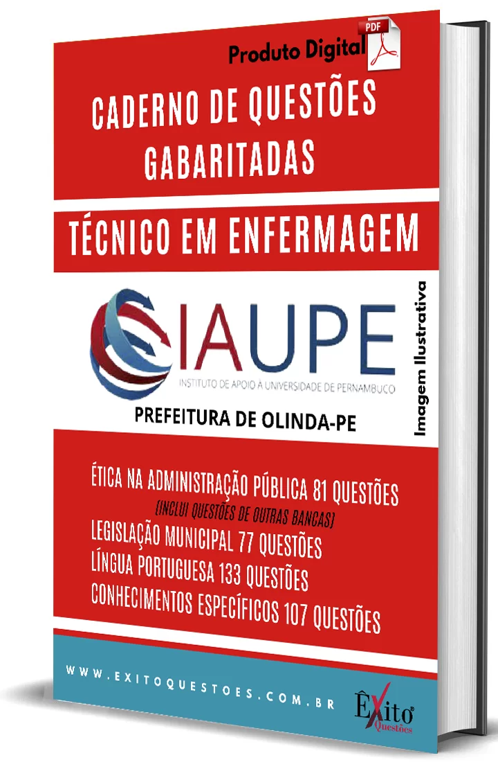 CADERNO DE QUESTÕES GABARITADAS TÉCNICO EM ENFERMAGEM IAUPE